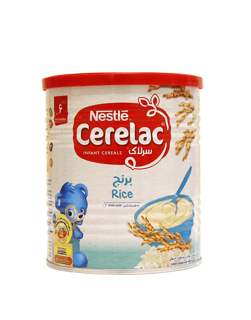 سرلاک برنج به همراه شیر ۴۰۰ گرم نستله مناسب کودکان از پایان ۶ ماهگی