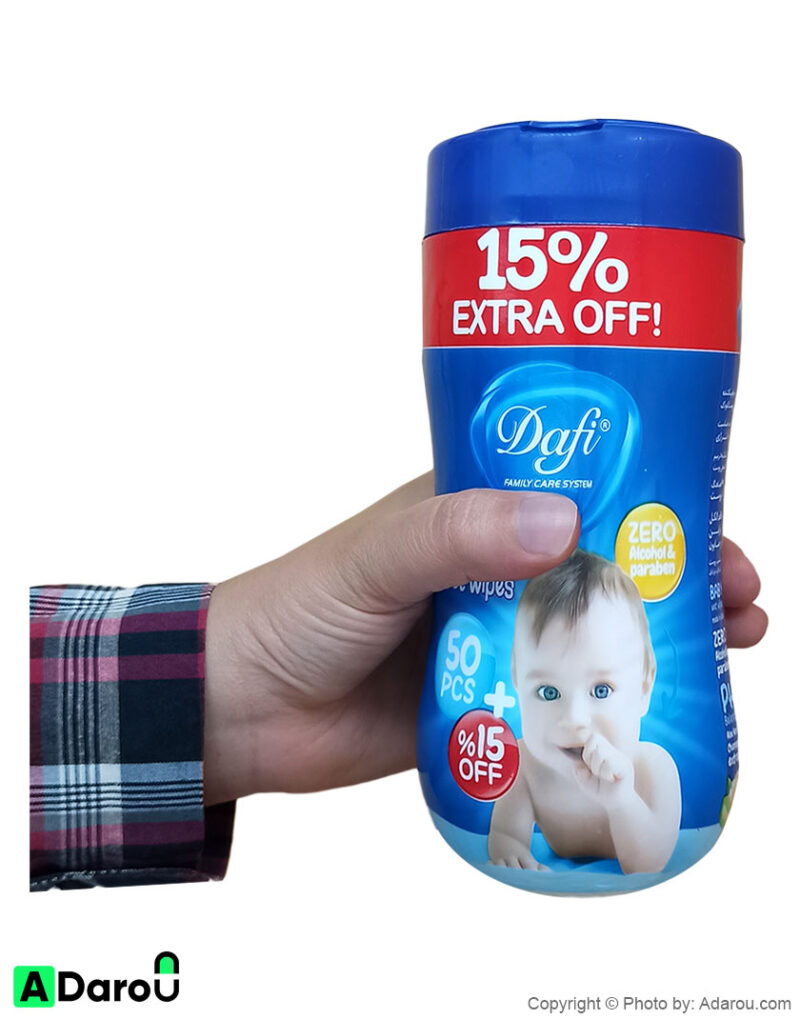 دستمال مرطوب پاک کننده کودک 50 عدد دافی