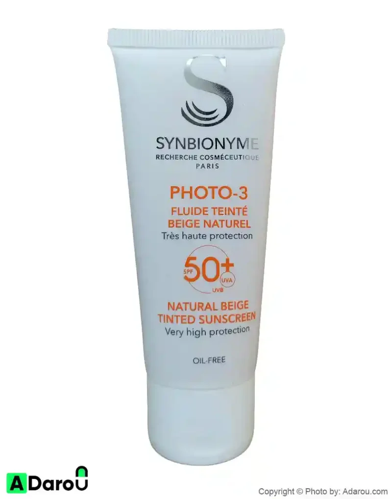 ضد آفتاب رنگی بژ طبیعی SPF50 حجم 40 میلی لیتر فتو 3 سین بیو نیم