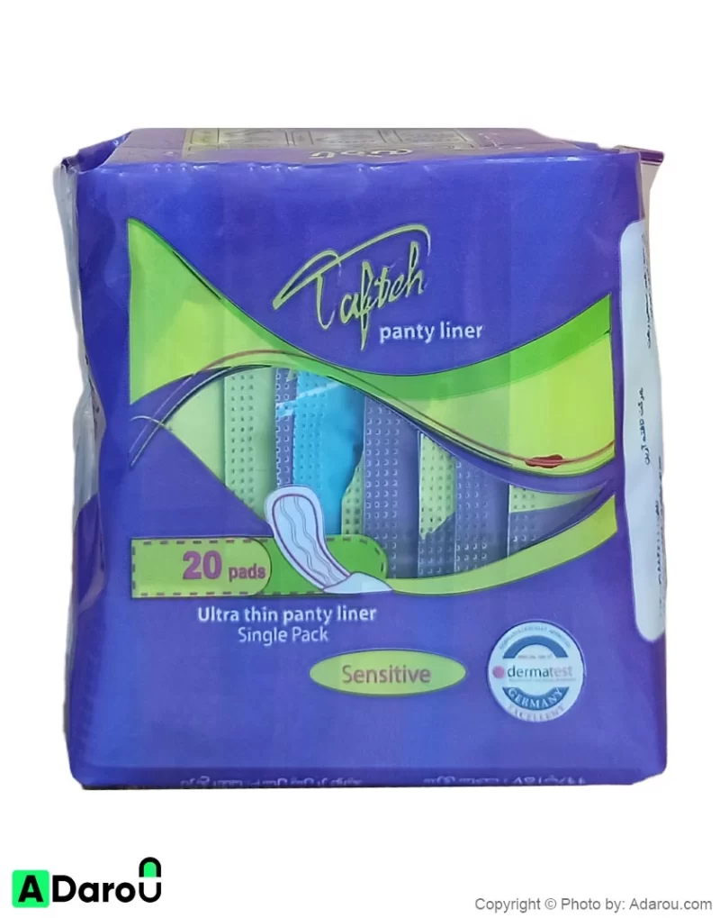 پد بهداشتی روزانه خیلی نازک جنس کتانی (پوست حساس) 20 عددی تافته
