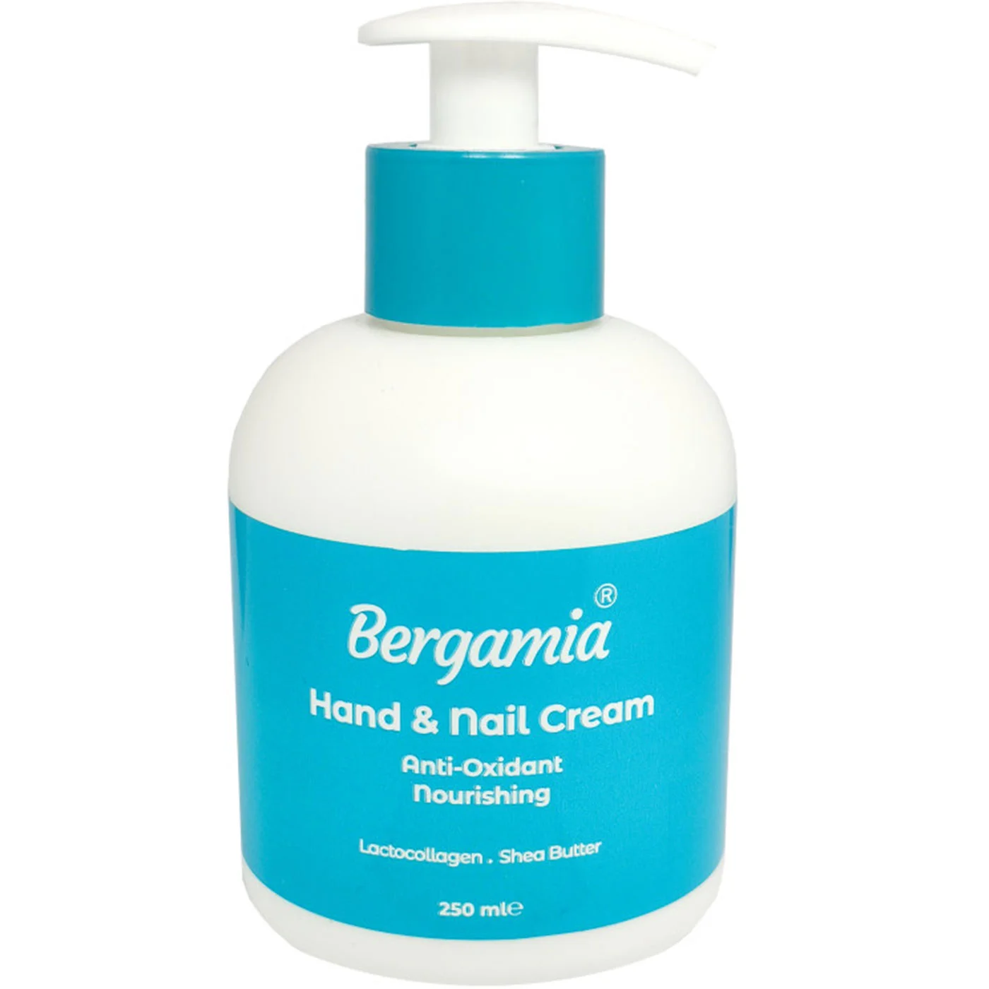 42167 کرم مرطوب کننده دست و ناخن کلاژن شیر و شی باتر 250 میلی برگامیا