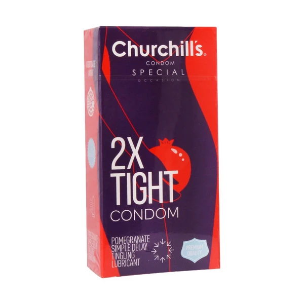 کاندوم خاردار تحریک و تنگ کننده تاخیری 12 عددی چرچیلز Churchill's 2x Tight