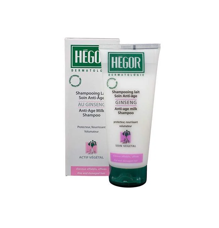 شامپو حجم‌دهنده و احیاکننده مو حاوی جینسینگ هگور 200 میلی‌لیتر Hegor