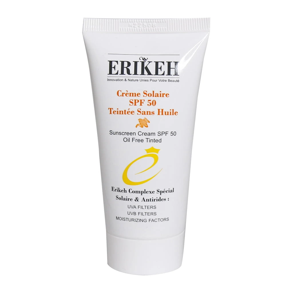 فلوئید ضدآفتاب SPF50 بژ طبیعی فاقد چربی (کوچک) اریکه 50 میلی‌لیتر Erikeh