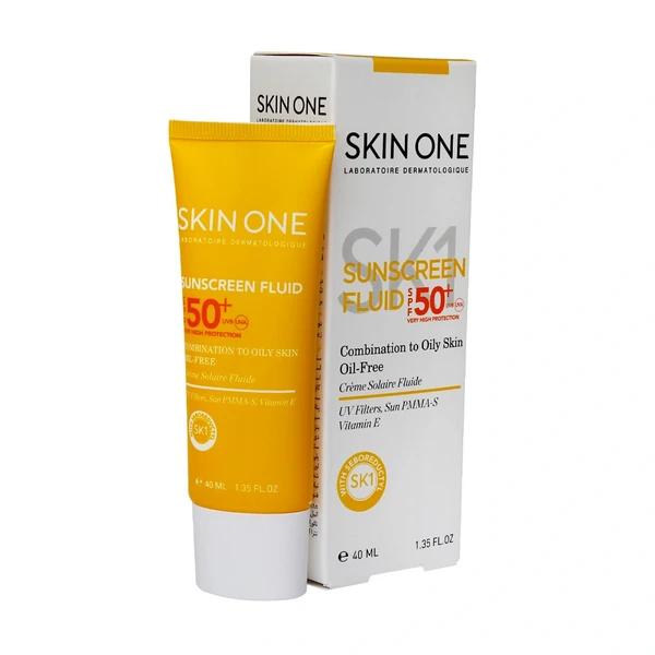 ضدآفتاب +SPF50 بی‌رنگ پوست چرب اسکین وان 40 میلی‌لیتر Skin One