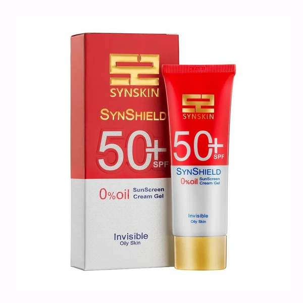 کرم ژل ضد آفتاب بی رنگ فاقد چربی ساین شیلد +SPF50 ساین اسکین