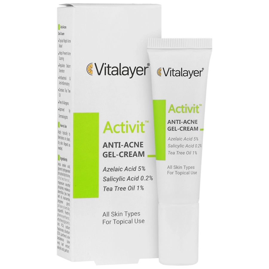 کرم‌ ژل ضدجوش موضعی اَکتی‌ویت ویتالیر 15 میلی‌لیتر Vitalayer