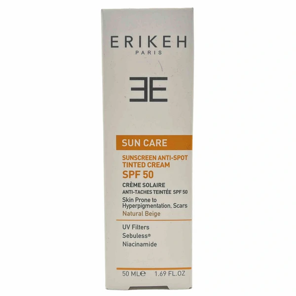 کرم ضدآفتاب SPF50 ضدلک بژ طبیعی اریکه 50 میلی‌لیتر Erikeh