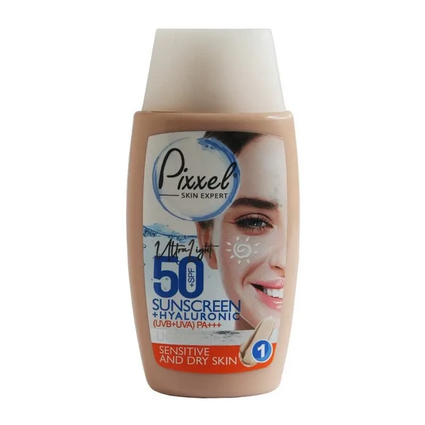 کرم ضدآفتاب 50 SPF بژ روشن پوست خشک تا نرمال و حساس پیکسل