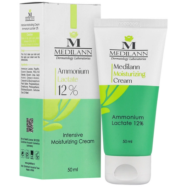 کرم مرطوب کننده قوی آمونیوم لاکتات 12% مدیلن