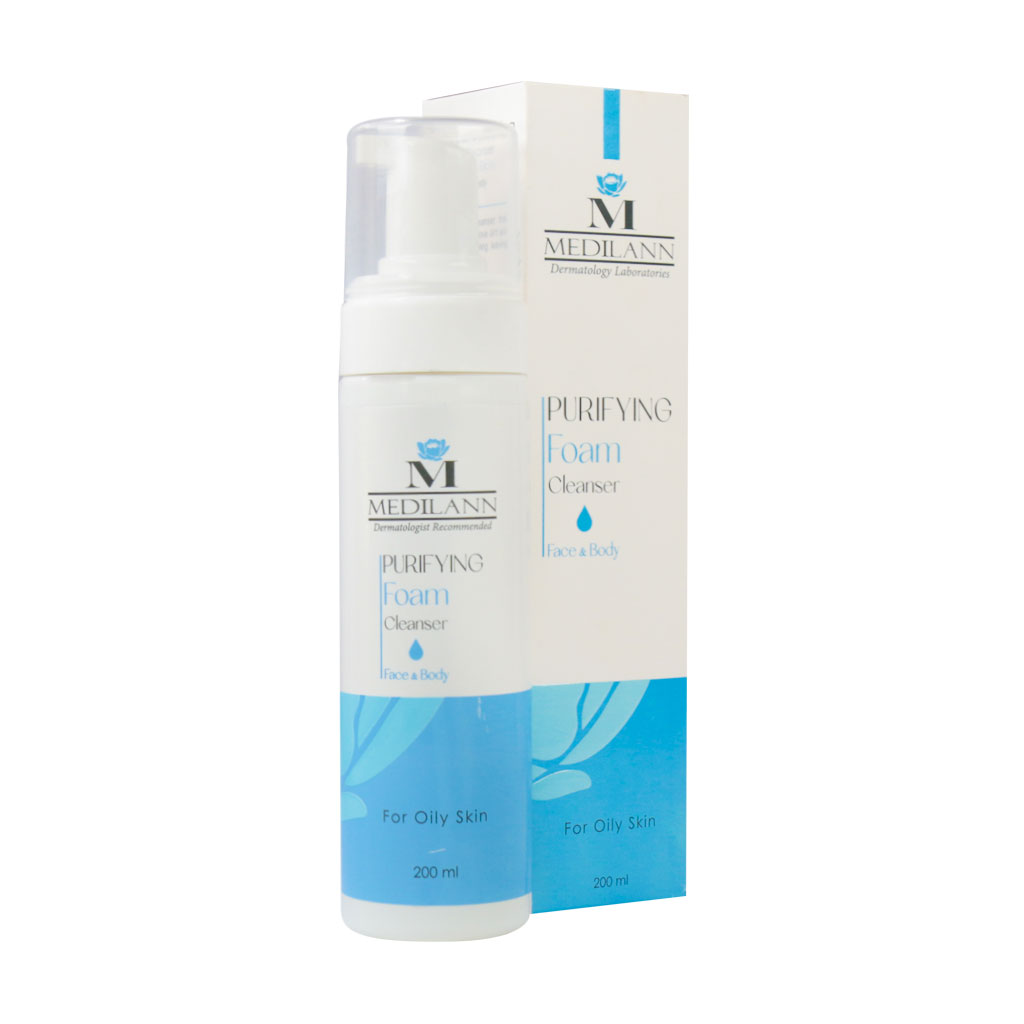 فوم شستشو و آبرسان مناسب پوست چرب صورت و بدن مدیلن  200 میلی لیتر Medilann