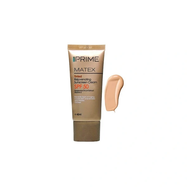 کرم ضدآفتاب جوان‌کننده SPF50 فاقد چربی رنگی پرایم 40 میلی‌لیتر Prime