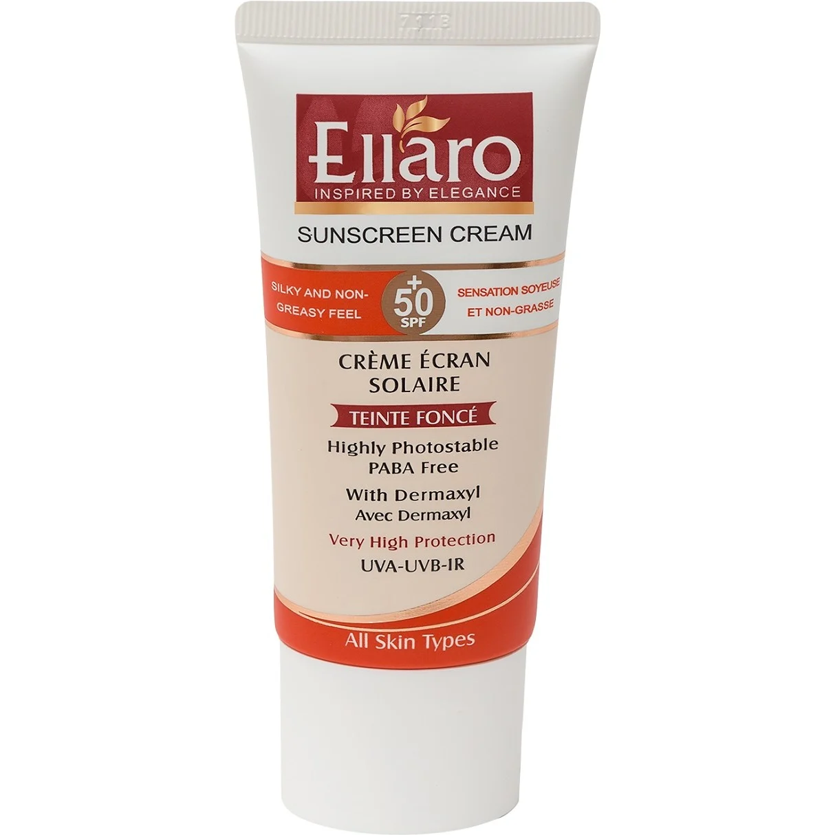 کرم ضد آفتاب +SPF50 انواع پوست بژ طبیعی الارو 40 میلی‌لیتر Ellaro