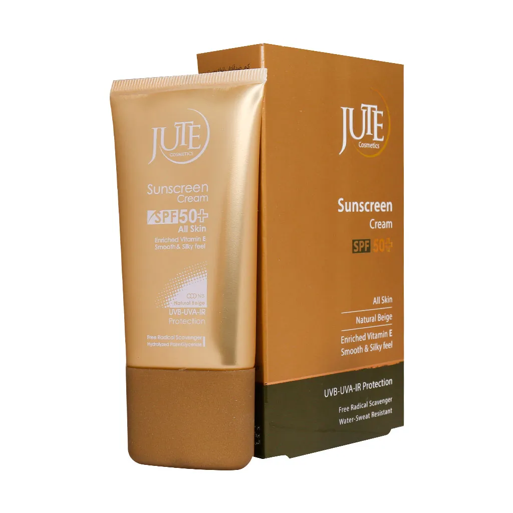 کرم ضدآفتاب 50 SPF انواع پوست بی رنگ ژوت 45 میلی‌لیتر Jute