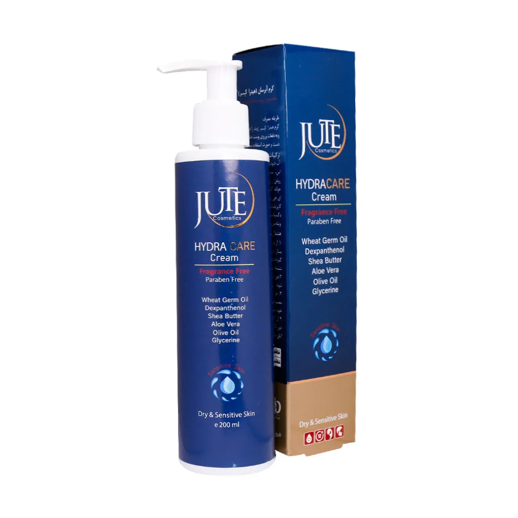 کرم آبرسان Hydra Care مناسب پوست خشک وحساس ژوت 200 میلی‌لیتر Jute