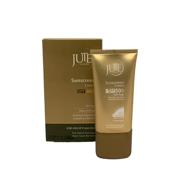 کرم ضدآفتاب +SPF50 پوست چرب بژ طبیعی ژوت 40 میلی‌لیتر Jute