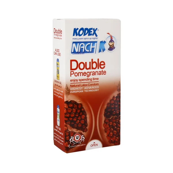 کاندوم حاوی ژل انار کدکس 12 عددی Kodex Double Pomegranate