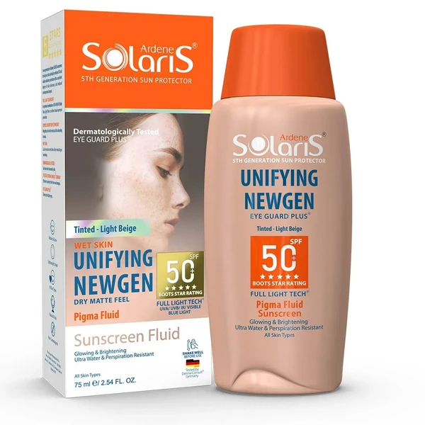ضد آفتاب ضد لک یونی فایینگ +50 SPF بژ طبیعی آردن سولاریس
