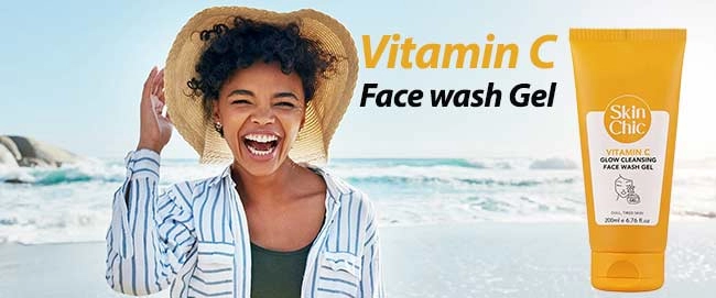 ژل شوینده صورت ویتامین C اسکین شیک-داروخانه آنلاین ادارو