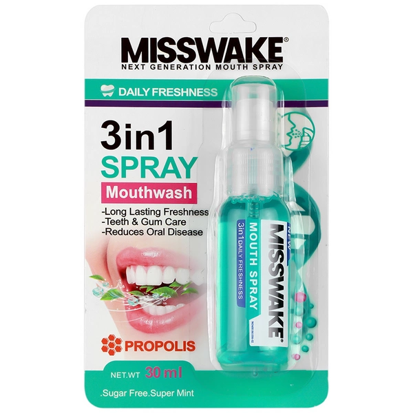 دهانشویه خوشبو کننده عصاره پروپولیس با طعم نعنا میسویک-داروخانه آنلاین آدارو