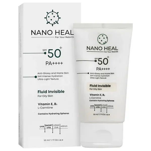 فلوئید ضد آفتاب پوست چرب + SPF50 نانوهیل