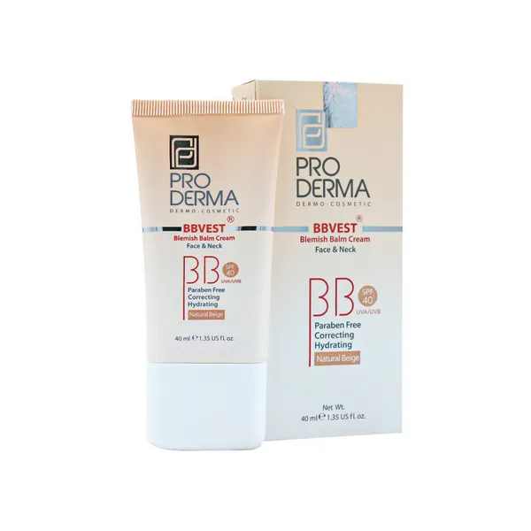 کرم پوشاننده ب ب وست (بژ طبیعی) پرودرما 40 میلی لیتر Pro Derma -داروخانه آنلاین آدارو