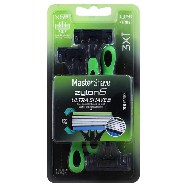 خودتراش مردانه 6 لبه 3 عددی مدل Zylon مستر شیو_داروخانه آنلاین آدارو