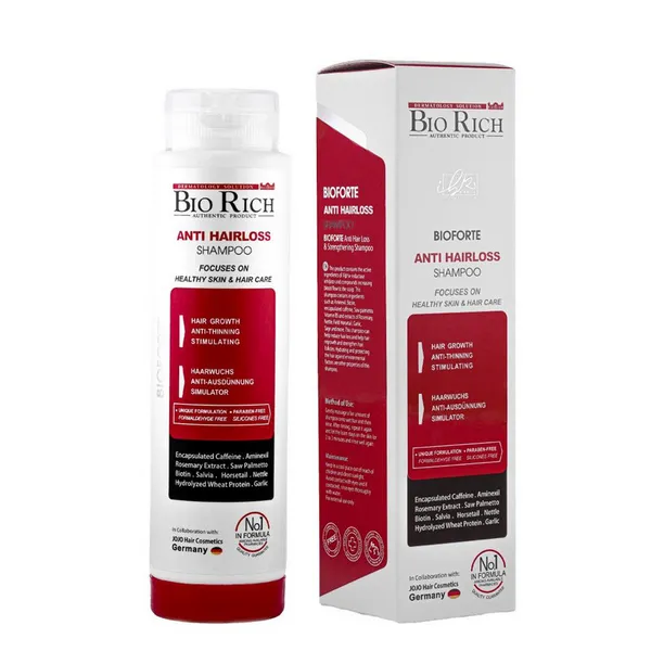 شامپو تقویت کننده و ضد ریزش Biofort بایوریچ 250 میلی لیتر Bio Rich