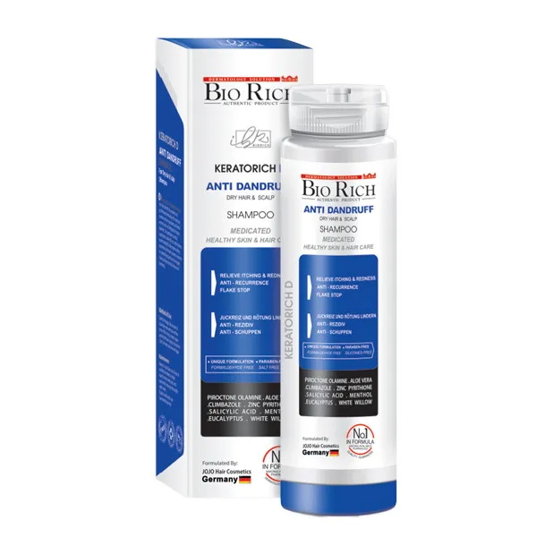 شامپو موی خشک و ضد شوره KeratoRich D بایوریچ 250 میلی لیتر Bio Rich -داروخانه آنلاین آدارو