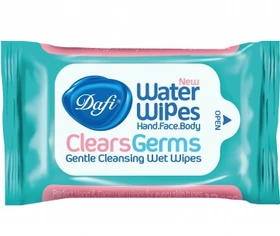 دستمال مرطوب آنتی باکتریال دست، صورت و بدن دافی 12 عددی Dafi