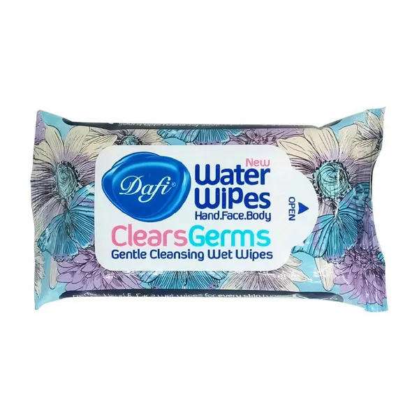 دستمال مرطوب آنتی باکتریال دست، صورت و بدن دافی 12 عددی Dafi