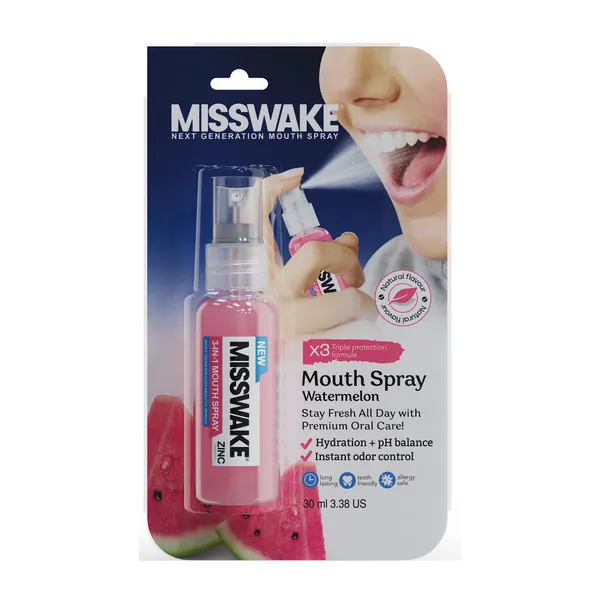 اسپری خوشبو کننده دهان با طعم هندوانه میسویک 30 میلی لیتر Misswake